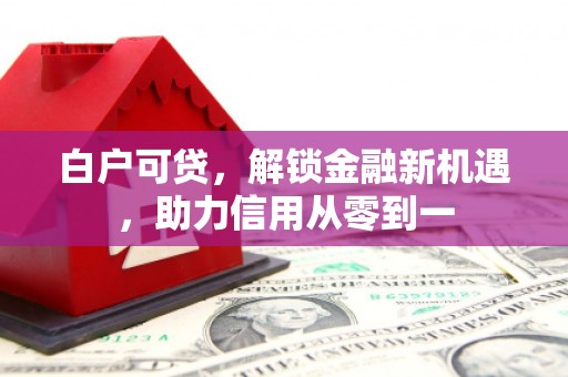 商都白户可贷，解锁金融新机遇，助力信用从零到一