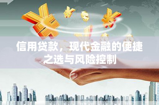 商都信用贷款，现代金融的便捷之选与风险控制