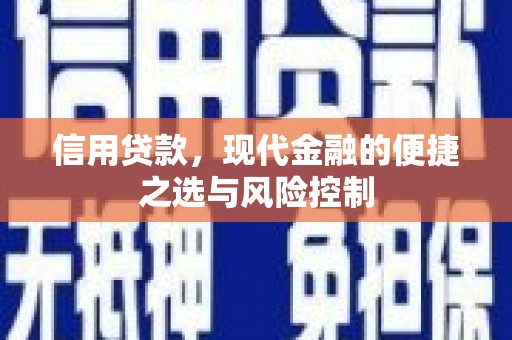 商都信用贷款，现代金融的便捷之选与风险控制