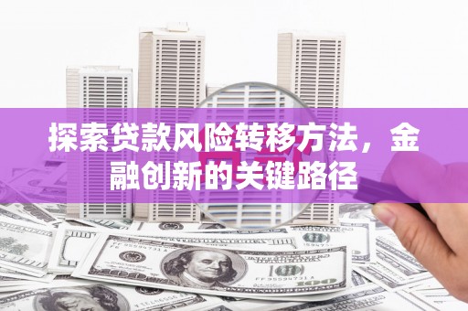 商都探索贷款风险转移方法，金融创新的关键路径