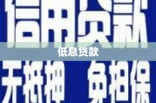 商都低息贷款