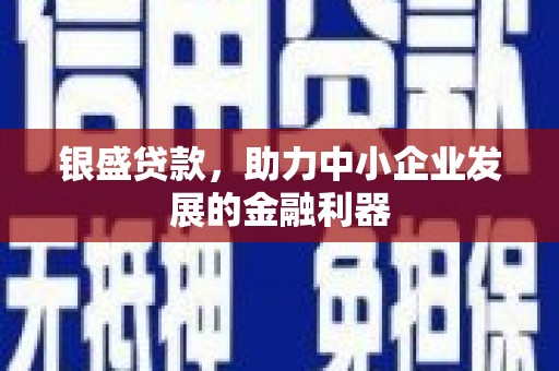 商都银盛贷款，助力中小企业发展的金融利器