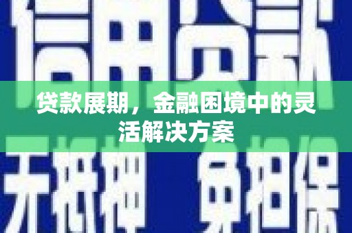 商都贷款展期，金融困境中的灵活解决方案
