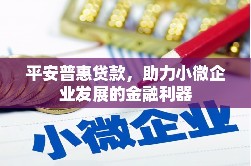 商都平安普惠贷款，助力小微企业发展的金融利器