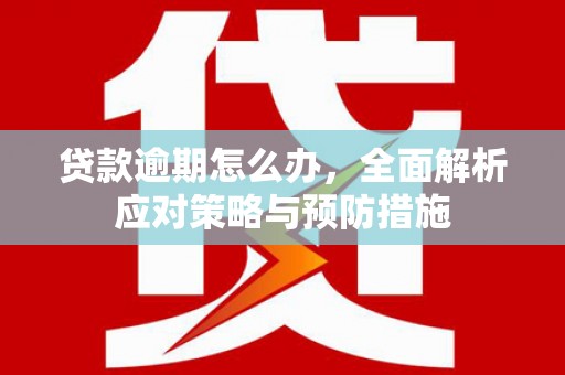 商都贷款逾期怎么办，全面解析应对策略与预防措施